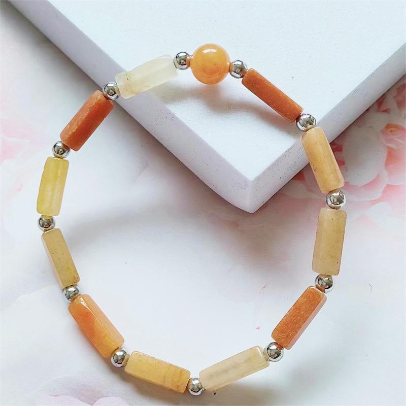 Браслет из натурального аметиста с квадратными бусинами-разделителями и розовой кристаллической энергией, модный свежий дизайн