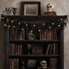 Dark Aesthetic Party Backdrop Props Halloween Lighted Creepy Vine Garland with LED Lights, Black Faux Twig for Mantle Decorative Vines Mantelpiece
