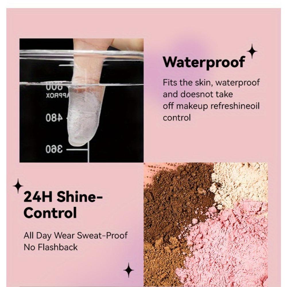 4 цвета фиксирующей пудры, мерцающая финишная пудра, контроль жирности для стойкого макияжа, легкая рассыпчатая водостойкая пудра, делающая кожу пушистой,