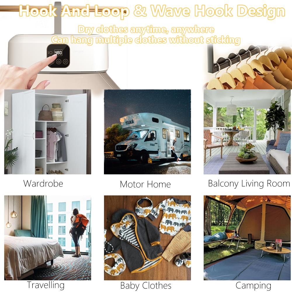 Портативная сушилка для одежды, электрическая сушильная машина для одежды с дистанционным управлением, складная сушилка для белья, сушилка для белья для путешествий