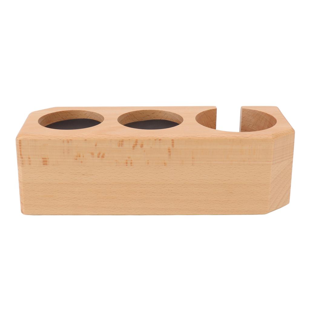 Подставка для тампона из бука с противоскользящей накладкой для кофейных принадлежностей L