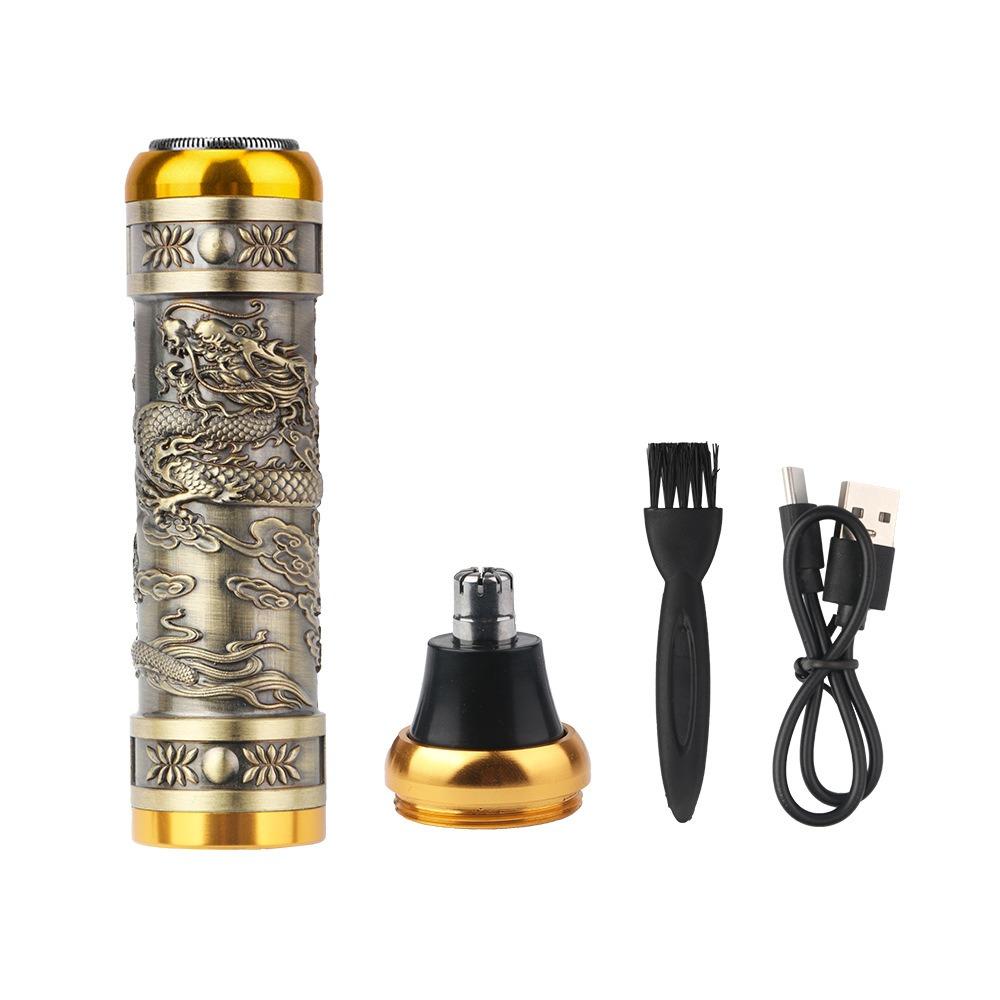 Профессиональная электробритва с Т-образным лезвием, машинка для стрижки волос, USB перезаряжаемая беспроводная бритва для бороды, триммер для носа и ушей, бритва, праздничный подарок для него