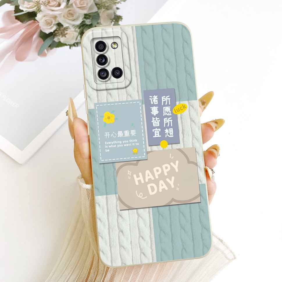 Case For Samsung Galaxy A31 Fashion Flower Cover Liquid Silicone Pattern Cover For Samsung A 31 A31 SM-A315F Casing