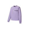 Li Ning Plain Color Small Logo Label Pullover Round Neck Long Sleeve Sweatshirt Women Sweatshirt Purple AWDS942-3