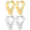 Серьги-гвоздики из титановой стали особой формы Wind Ear Buckle Diamond Earrings 304 Stainless Steel Earrings Trend Earrings