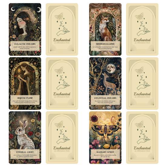 55 шт./набор карточек с аффирмациями, снятие стресса, мотивационная колода карт, вдохновленные природой, эмоциональное благополучие, поддержка, инструмент для осознанности и медитации