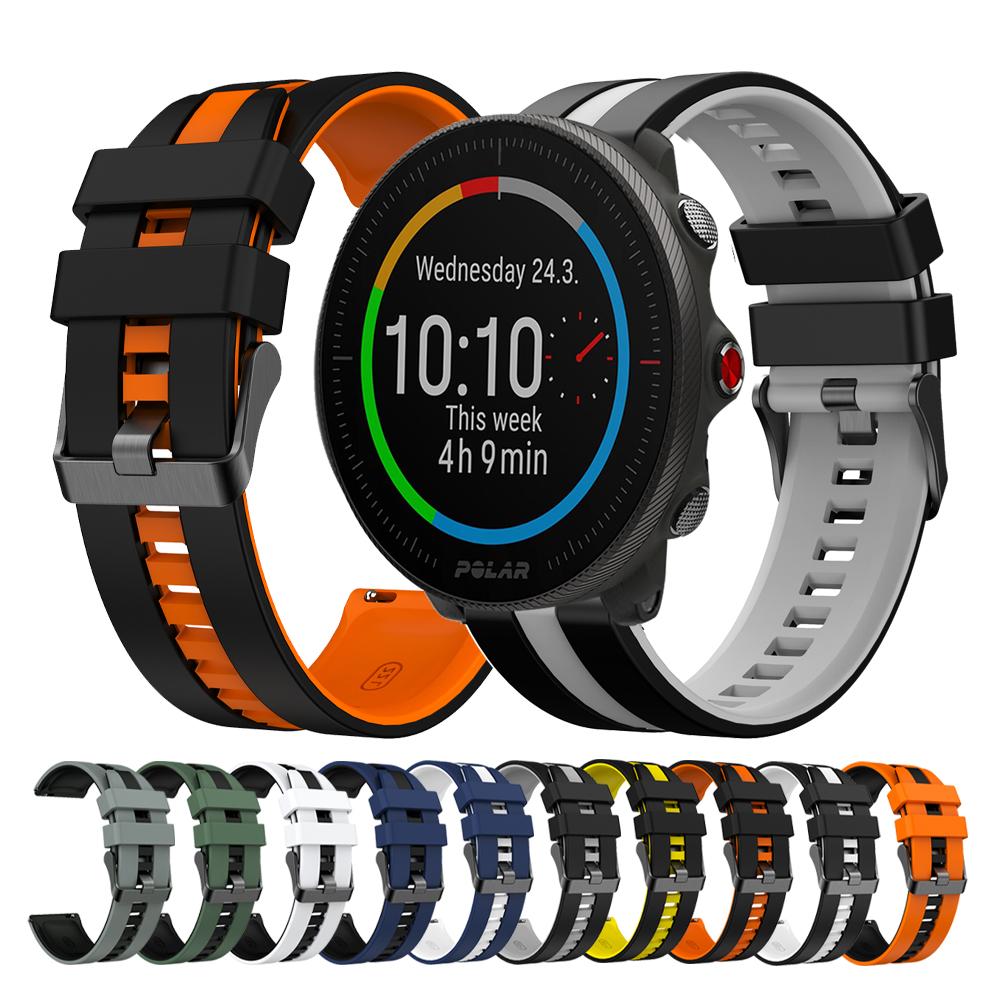 Силиконовый ремешок 20 мм 22 мм для POLAR Vantage M2 M V3/Pacer/Unite Band Grit X2 Pro Titan/IGNITE 3 2 Браслет Спортивный ремешок Correa