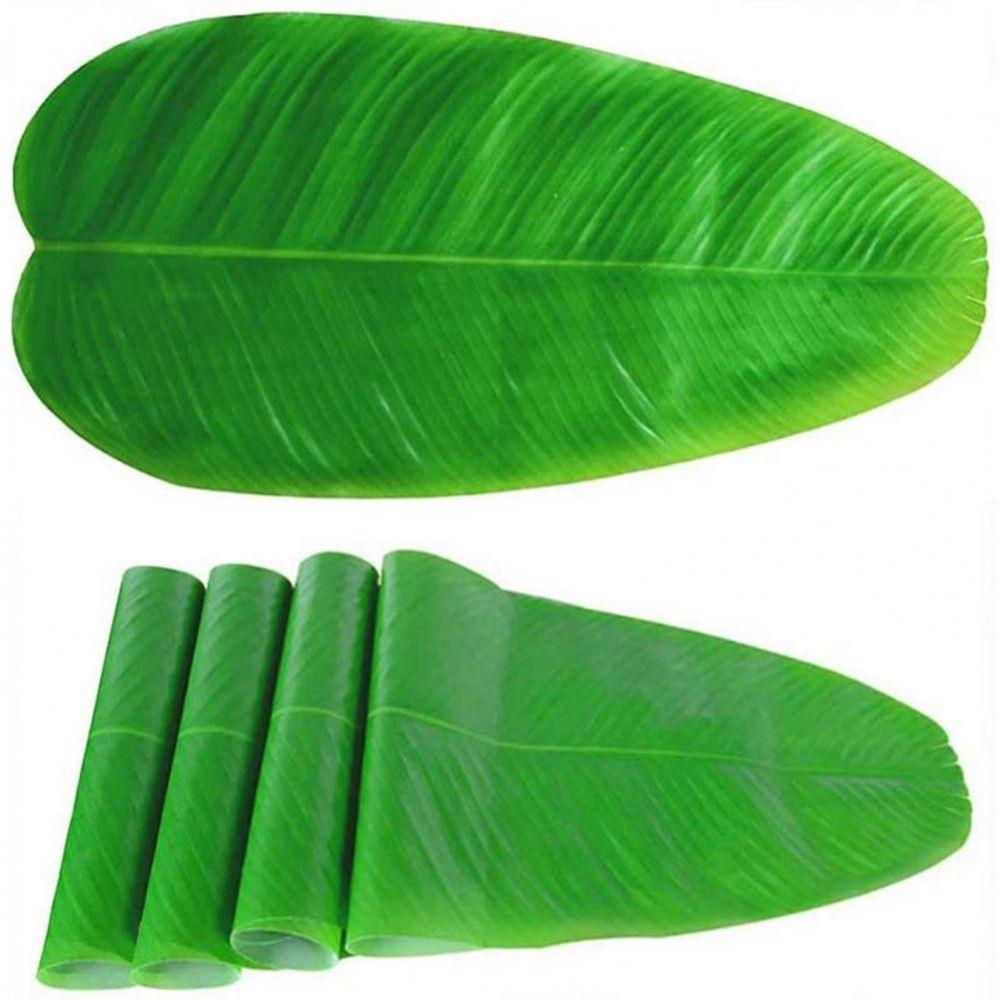 1Pcs Heat Resistant Artificial Banana Leaf Simulation Kitchen Placemats  Party Wedding Decoration
