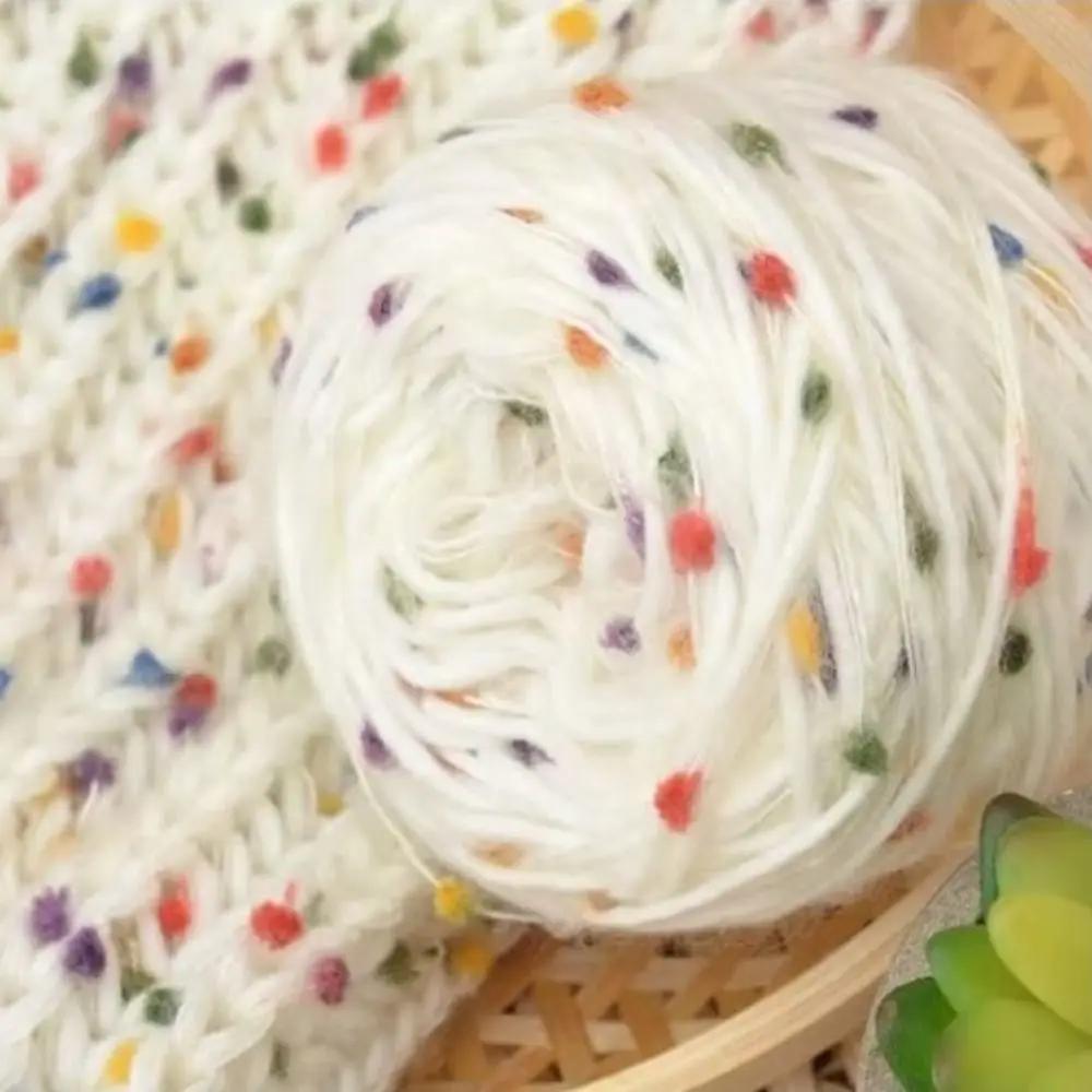 50г/Клубок Цветная Мохеровая Пряжа Радужные Бобы Шерсть Хлопковая Пряжа Толстая Нить Хлопковая Пряжа Вязальный Крючок Нить для Вязания Свитер Шарф Поделки