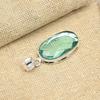 Green Amethyst Gemstone 925 Sterling Silver Jewelry Handmade Pendant Gift For Her