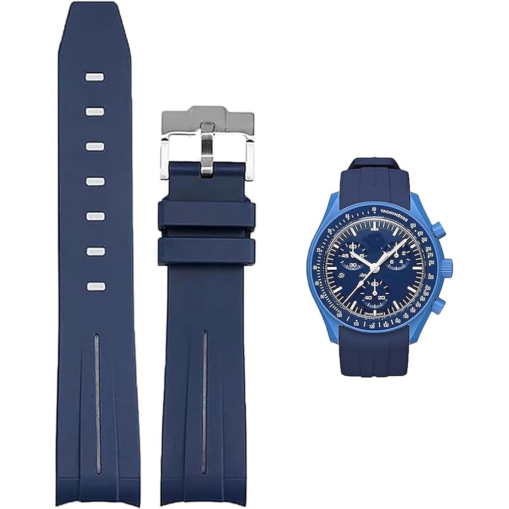 20-мм ремешок для часов Omega X Swatch MoonSwatch Ремешок для часов Omega и Swatch Резиновый ремешок для часов...