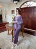 Gold Velvet Women's Pajama Set: Autumn-Winter, Long Sleeve & Pants, Fragrant Style, Lace Cardigan, Indoor/Outdoor Wear.