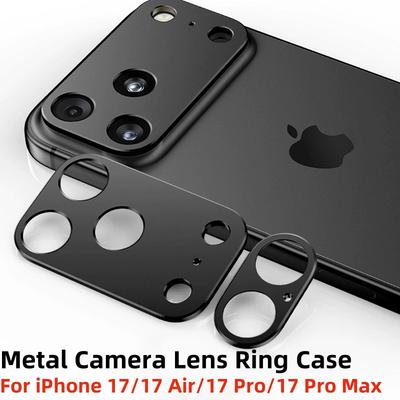 Металлический протектор объектива камеры для iPhone 17 Pro Max Алюминиевое кольцо для объектива камеры Чехол для iPhone17Air 16 15 14 12 13 Защитная крышка объектива
