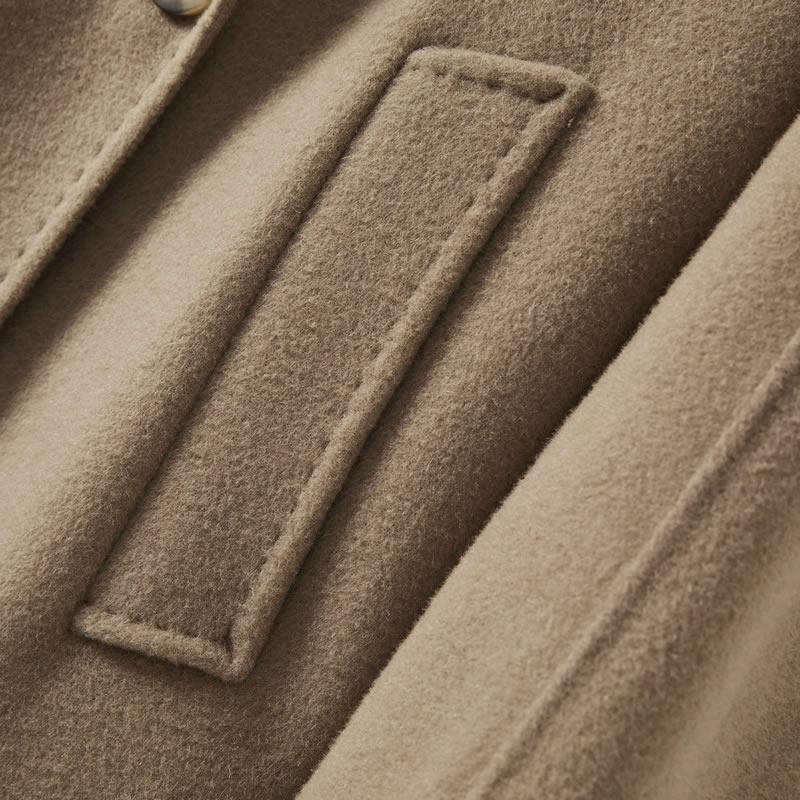 Женское пальто из 100% шерсти TIDENOVEL Осеннее шерстяное длинное пальто Ручной работы Пальто-бушлат Зимняя теплая шерстяная длинная куртка Пальто