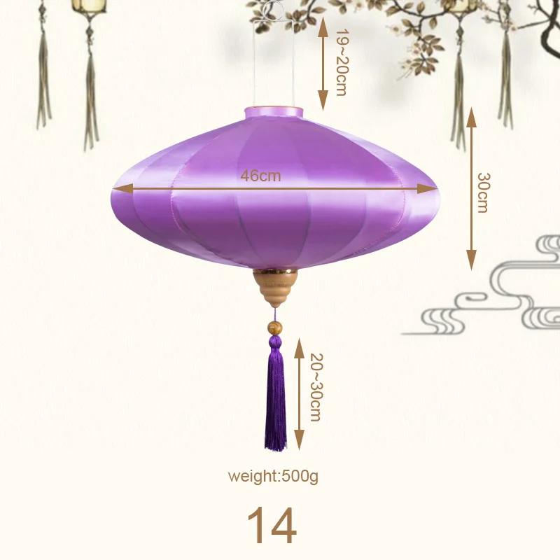 12/14 дюймов Древний стиль Китайский ретро шелковая ткань Вьетнам Дворцовый фонарь Водонепроницаемый Середина осени Свадебный фестиваль Декор Фонари