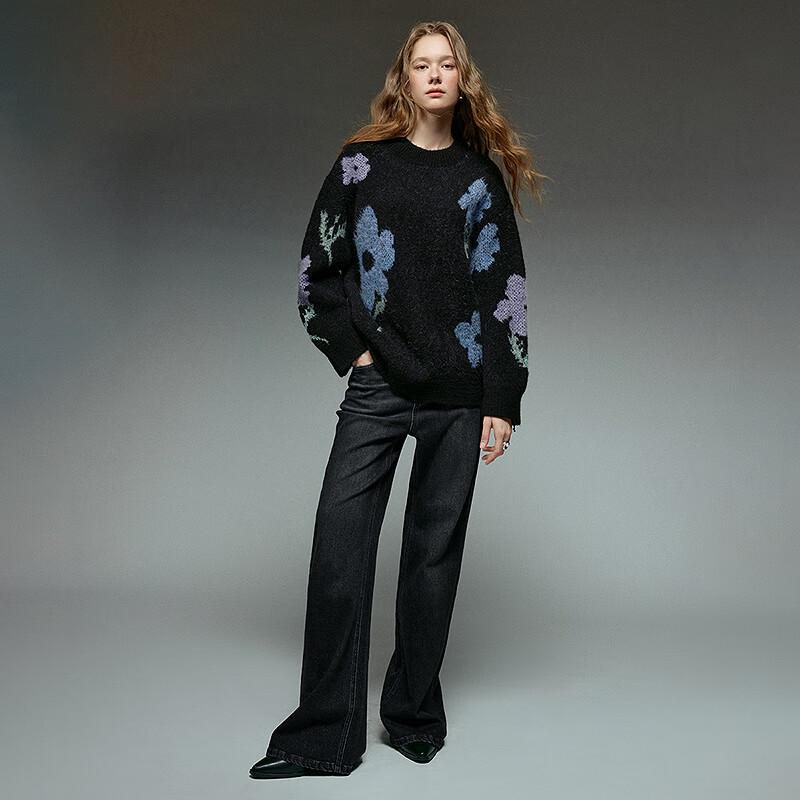 Плюшевый жаккардовый трикотажный свитер Chuyu Liberté для женщин