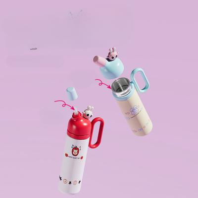 Новая термокружка с мультяшной фигуркой, креативная, милая, портативная, с трубочкой, большая емкость, портативная, прямая, для питья
