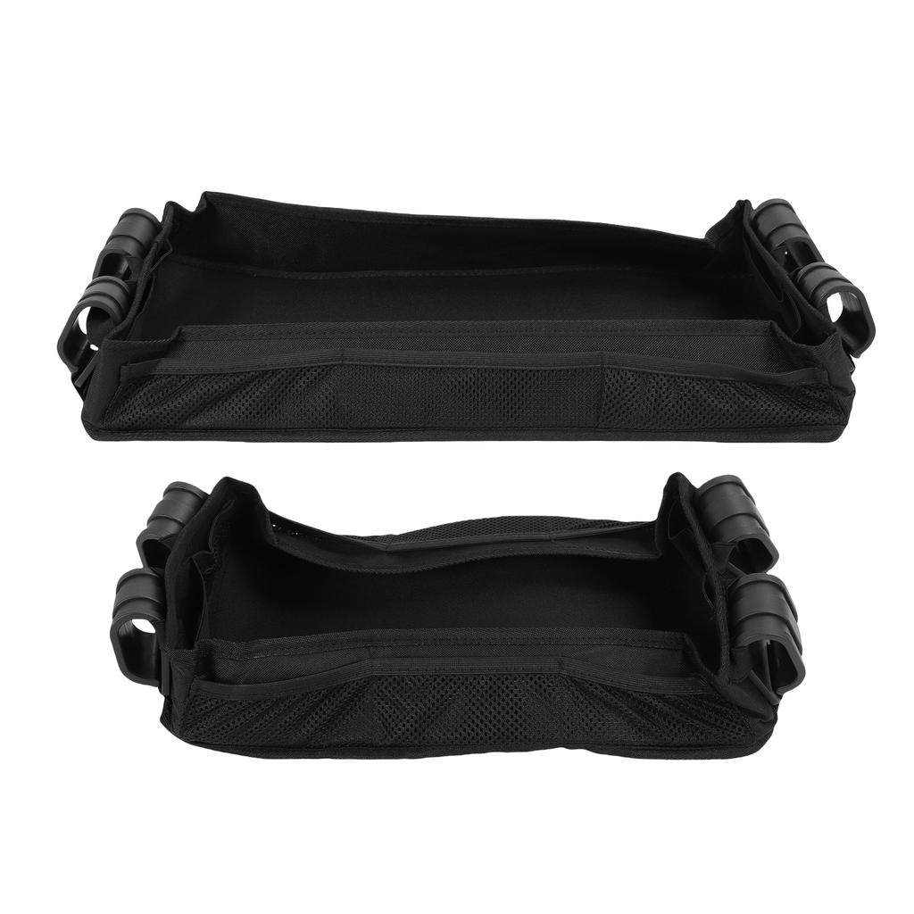 Поднос для перекуса на коляску, очень прочное основание, непротекающий, крепление для подноса на коляску с боковыми сетчатыми карманами