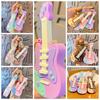Fashion Guitar Key Chain Cute Musical Instrument Keychain Sweet Guitar Keyring  Car Key Ornament