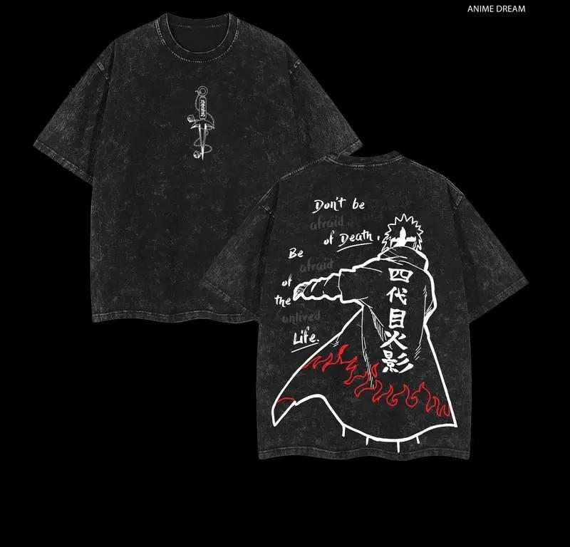 valentine shirts Namikaze Minato Naruto Anime Double Printed Vintage Tee