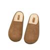New Thick-soled, Closed-toe, Half-slipper and Warm Cotton Shoes with Added Fleece