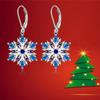 Exquisite Snowflake Drop Earrings for Christmas Women Elegant Winter Party with Blue Cubic Zirconia Fashion Party Jewelry earrings
