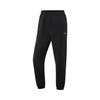Li Ning Fleece Lined Warm Mid Waist Tapered Sports Pants Women Bottoms Black AYKV038-2