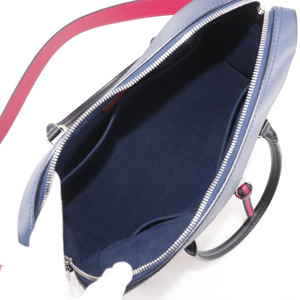 LOUIS VUITTON Tuileries Tote Handbag M53544 2WAYShoulder Red / dark blue Epi Leather Women Used