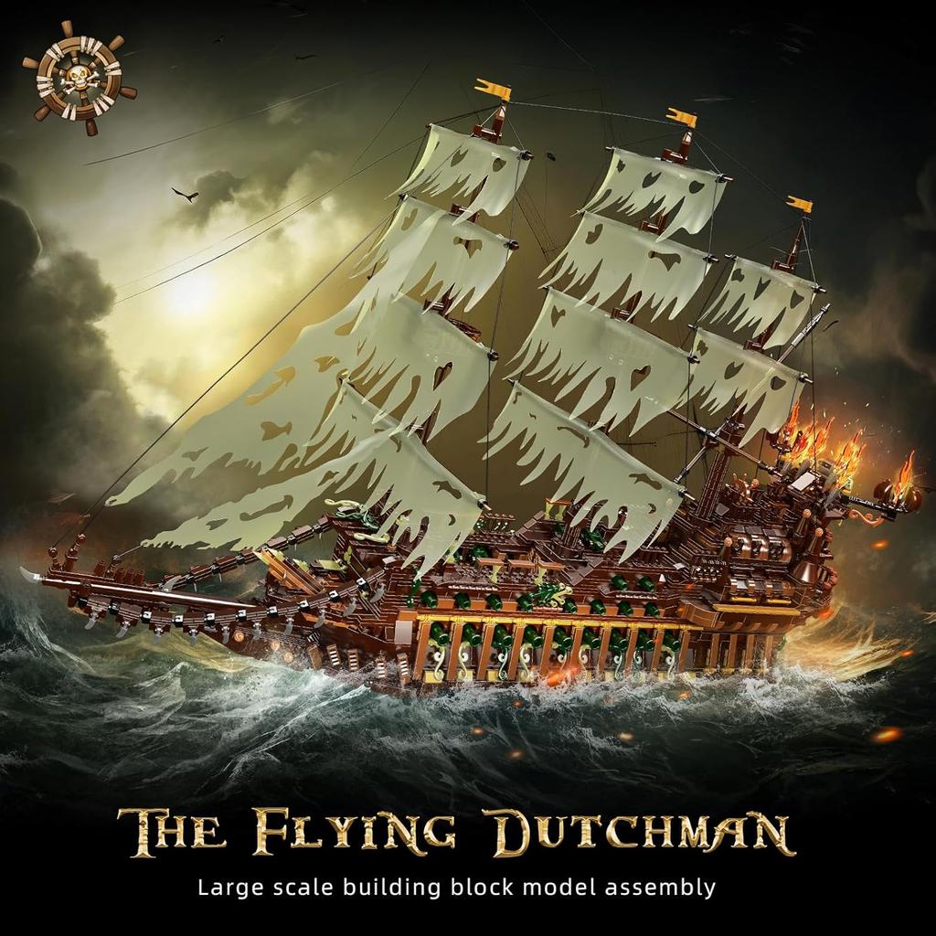 MOULD KING 13197 Пиратский корабль строительный блок MOC Летающий Дактман пиратский корабль модель сборки корабля игрушки дети рождественские подарки