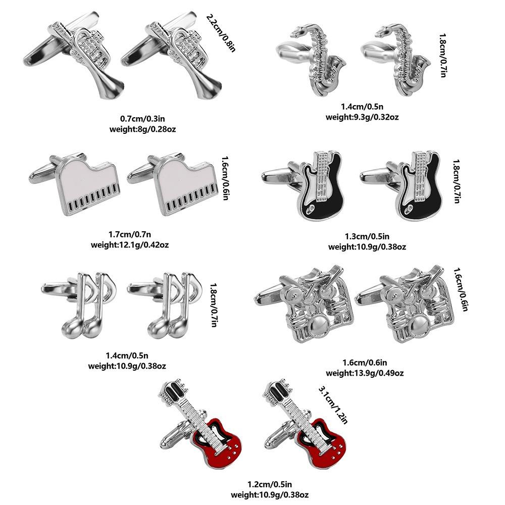 Барабан Музыкальная Нота Рукав Пуговица Скрипичный Ключ Серия Музыкальных Инструментов Запонки Аксессуары для Концерта