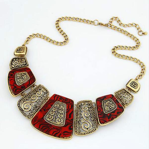 6 цветных колье, винтажные ожерелья, женские украшения