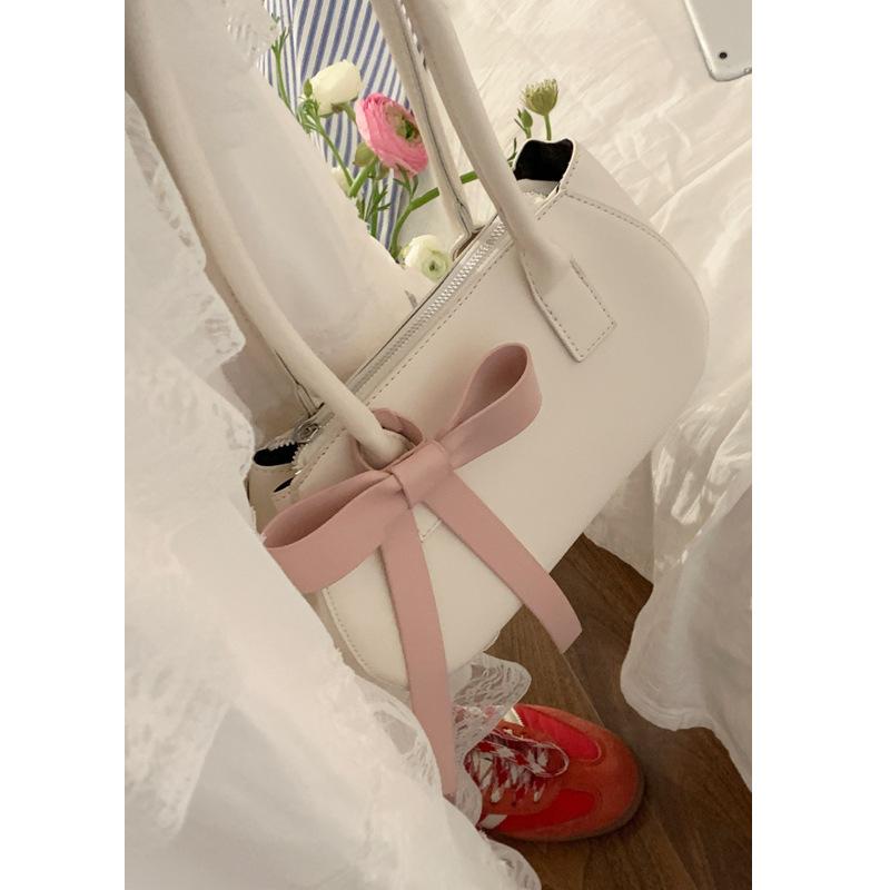 Нишевый дизайн женских сумок, изысканные сумки подмышку с ощущением высокого класса, весенние новинки 2025 года, сумки на плечо с бантом в контрастных цветах