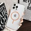 For iPhone 16 Pro Max Magnetic Case Acrylic TPU Clear Phone Back Cover