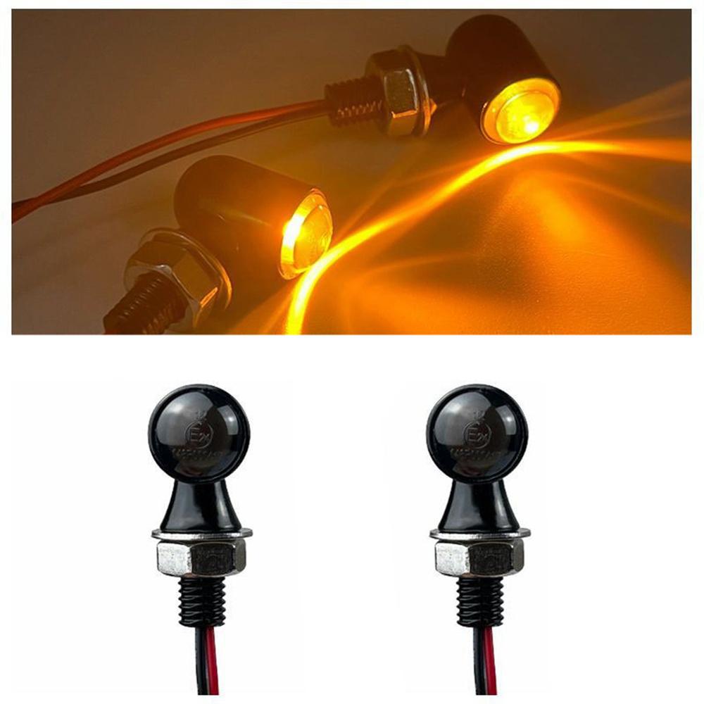 2x Motorcycle Turn Signal Amber Lights Blinker Smoke Lamps For Most Motorcycle