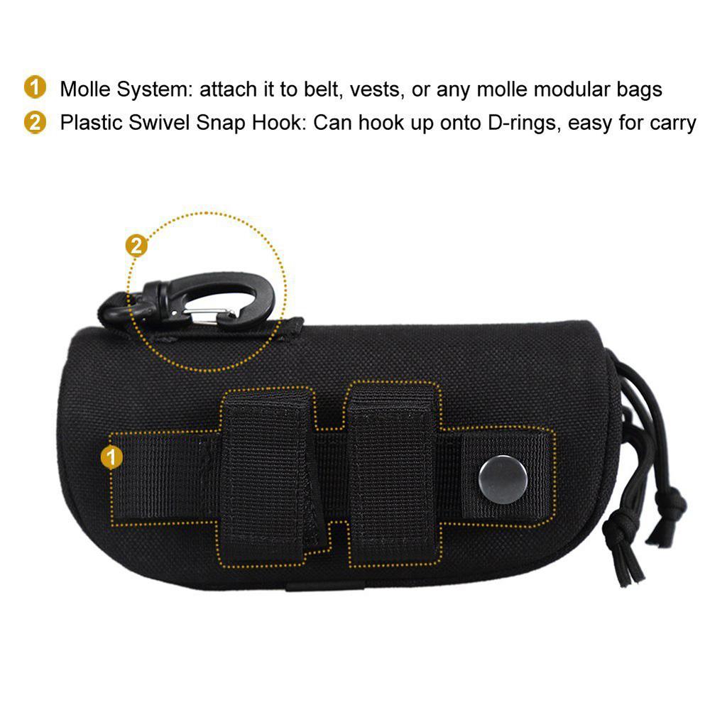 Molle Tactical Glasses Pouch Sunglasses EDC Waist Pack Utility Military Army Hunting Accessories Organizer Eyeglasses Case Bag