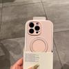 Подходит для iPhone 16 Чехол для телефона из жидкого силикона с вращающейся на 360 градусов магнитной подставкой и Перфорированный защитный чехол для Apple 15