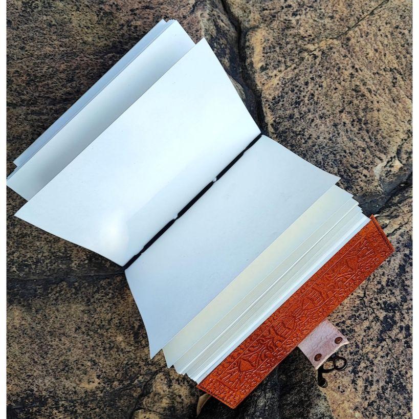 Кожаный журнал для путешествий, винтажный журнал для женщин и мужчин, кожаный блокнот, пополняемый дневник, альбом для рисования, кельтский журнал с камнем, лучшие подарки