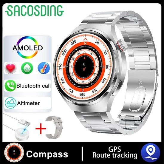 SCOSDING 2023 Новые NFC Смарт-часы Мужские спортивные часы с голосовым вызовом GT4 Pro Компас GPS-трекер Водонепроницаемые умные часы для Huawei Xiaomi iOS