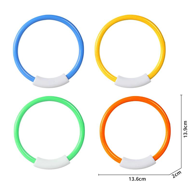Swimming Pool Accessories Inflatable Pool Decoration Props Treasure Hunt Diving Set Torpedo Fish Water Rings Dolphin Gifts Tmz