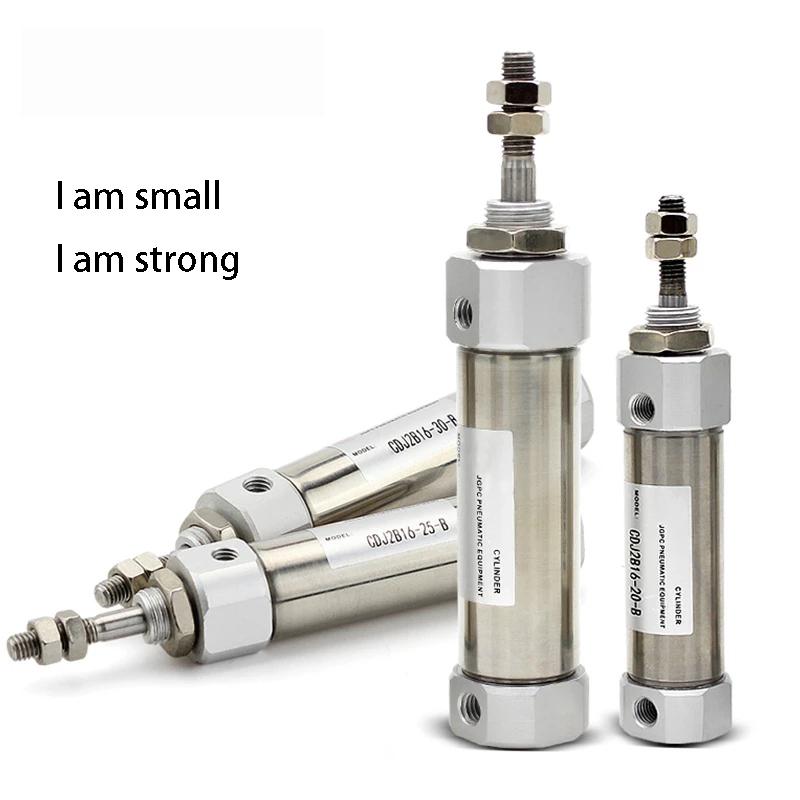 Pneumatic Air Cylinder Stainless Steel cdj2B10 Type Mini Double Acting Single Rod 10mm 16mm Bore 10~150mm Stroke CDJ2B16