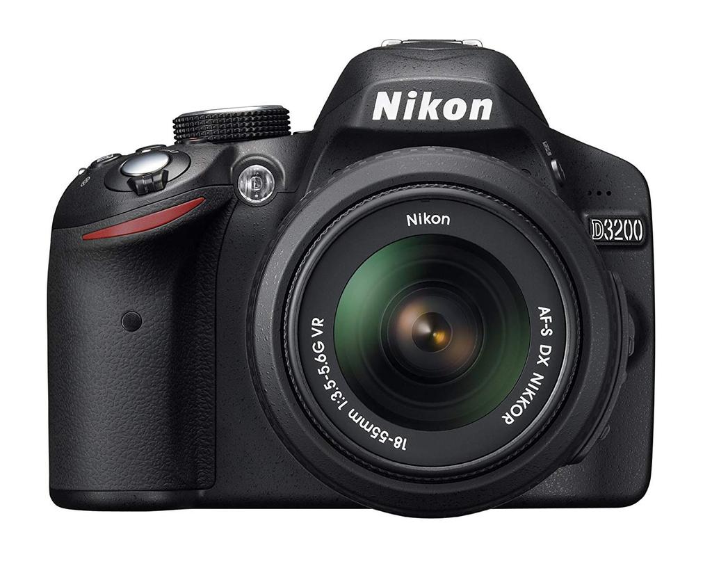 Nikon Digital SLR Camera D3200 Lens Kit DX NIKKOR VR Included Black D3200LKBK AF-S 18-55mm f/3.5-5.6G