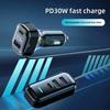 75 Вт быстрая зарядка 5-портовое расширение автомобильное зарядное устройство спереди и сзади QC PD порты Type C три USB автомобильных зарядных устройства поддерживают быструю зарядку