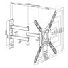 Support mural plat TooQ - Extensible 40cm - VESA 400x400 - 30kg max - Noir