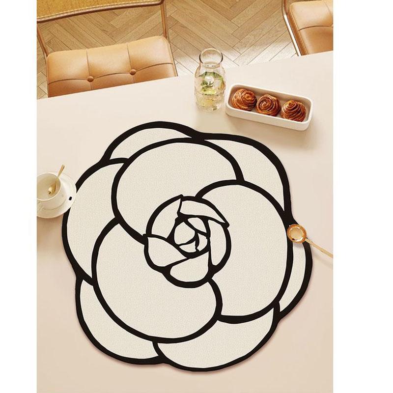 Подставка из диатомовой грязи в форме камелии Абсорбирующая Не требующая стирки Маленькая с ароматом Коврик для кофейного столика Подставка для вазы Подставка для посуды Подставка для тарелок