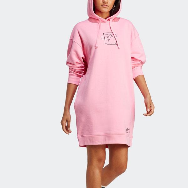 Adidas Спортивная юбка с принтом алфавита Женская нижняя часть Bliss-Pink HY4269