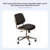 Wheeled Rotateing Seat Ergonomic Design Bentwood Task Chair with Armrests Adjustable Height Curved Spinalrest for Bedroom