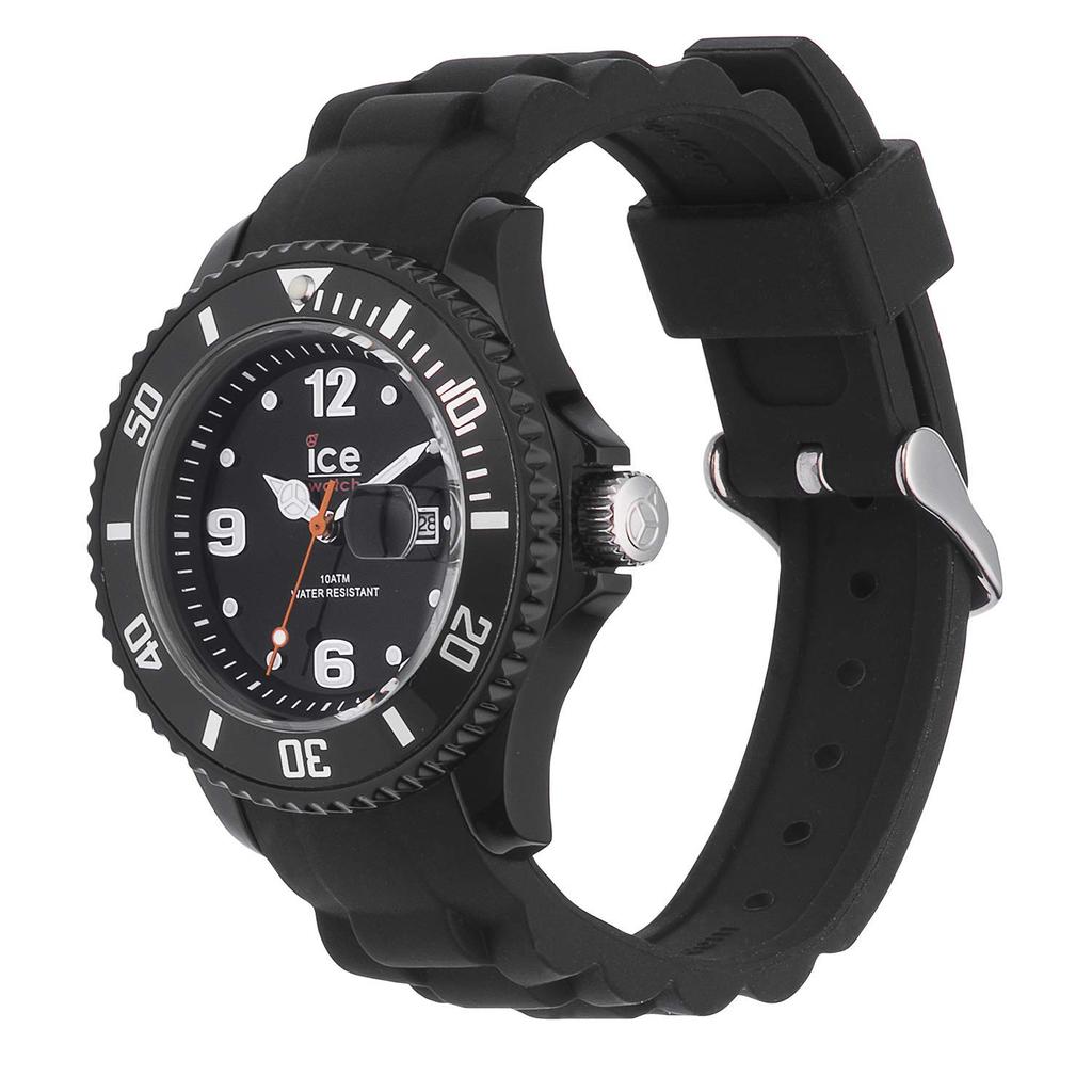 Authorized Distributor Ice Watch Unisex 000123 Small Black Ice Forever Silicone [ICE-WATCH] Women's