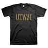 Футболка Leeway с золотым текстом, размер Medium, черная, унисекс
