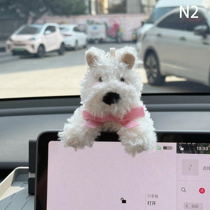 Милый щенок, украшение для лобового стекла автомобиля, плюшевая кукла, креативный подарок, наплечники, аксессуары для украшения интерьера автомобиля