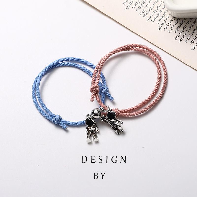 iF ME 2pcs/set Astronaut Multilayer Adjustable Couple Bracelet Simple Magnet Bracelets Jewelry Accessories Gift